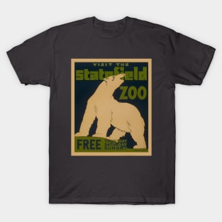 Vintage Zoo Poster Polar Bear T-Shirt